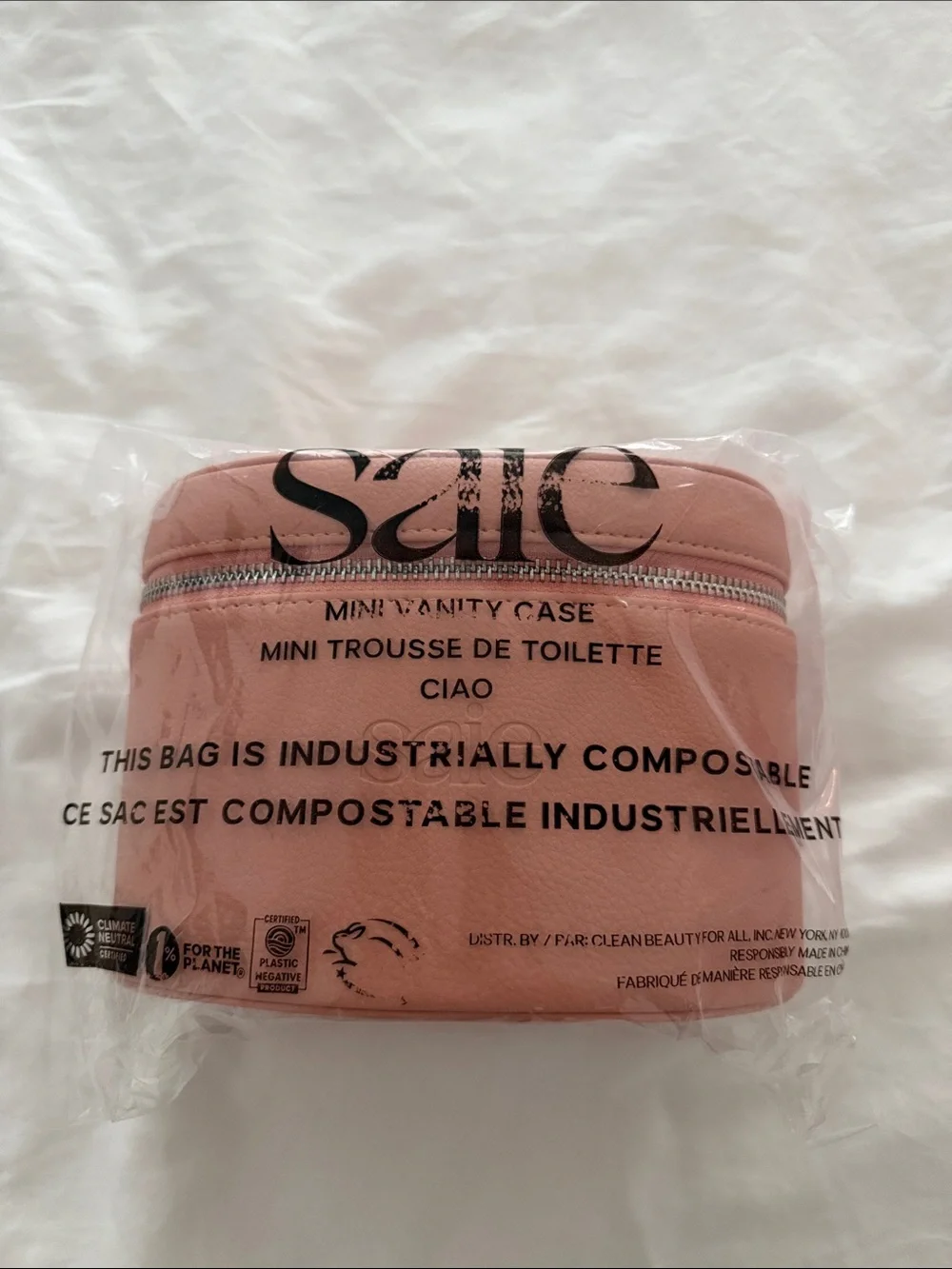 Saie Mini Vanity Case in Mauve Pink